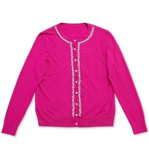 Charter Club Pink Embellished Women's Sweater. PM. Gently used.